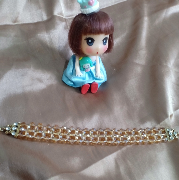 Beautiful Golden Beads Choker Necklace ( New)